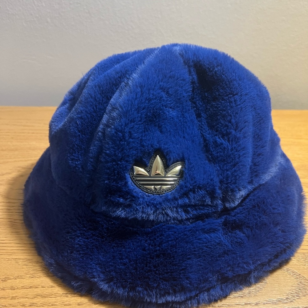 Adidas Rare Blue Faux Fur Bucket Hat